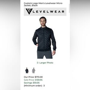 Levelwear Men's Black Micro Jacket